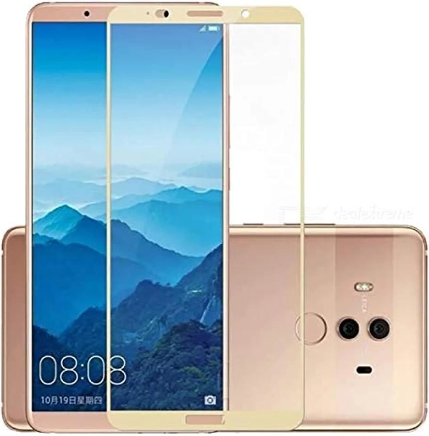 محافظ صفحه نمایش شیشه ای حرارت دیده سه بعدی برای گوشی Huawei Mate 10 Pro پوشش کامل لبه نرم فیلم فیبر کربنی ضد انفجار - طلایی محافظ صفحه نمایش شیشه ای حرارت دیده سه بعدی برای گوشی Huawei Mate 10 Pro پوشش کامل لبه نرم فیلم فیبر کربنی ضد انفجار - طلایی