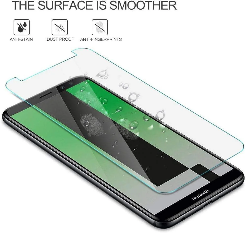 محافظ صفحه نمایش هواوی میت 10 لایت، 0.33 میلی متر، لبه گرد 9H، ضد خش و ضد اثر انگشت، محافظ صفحه نمایش شیشه ای حرارت دیده بدون حباب