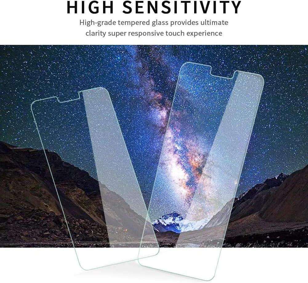 محافظ صفحه نمایش شیشه ای تمپرد سازگار با Huawei Y9 2019، فیلم محافظ صفحه نمایش برای y9 2019 6.5 اینچ