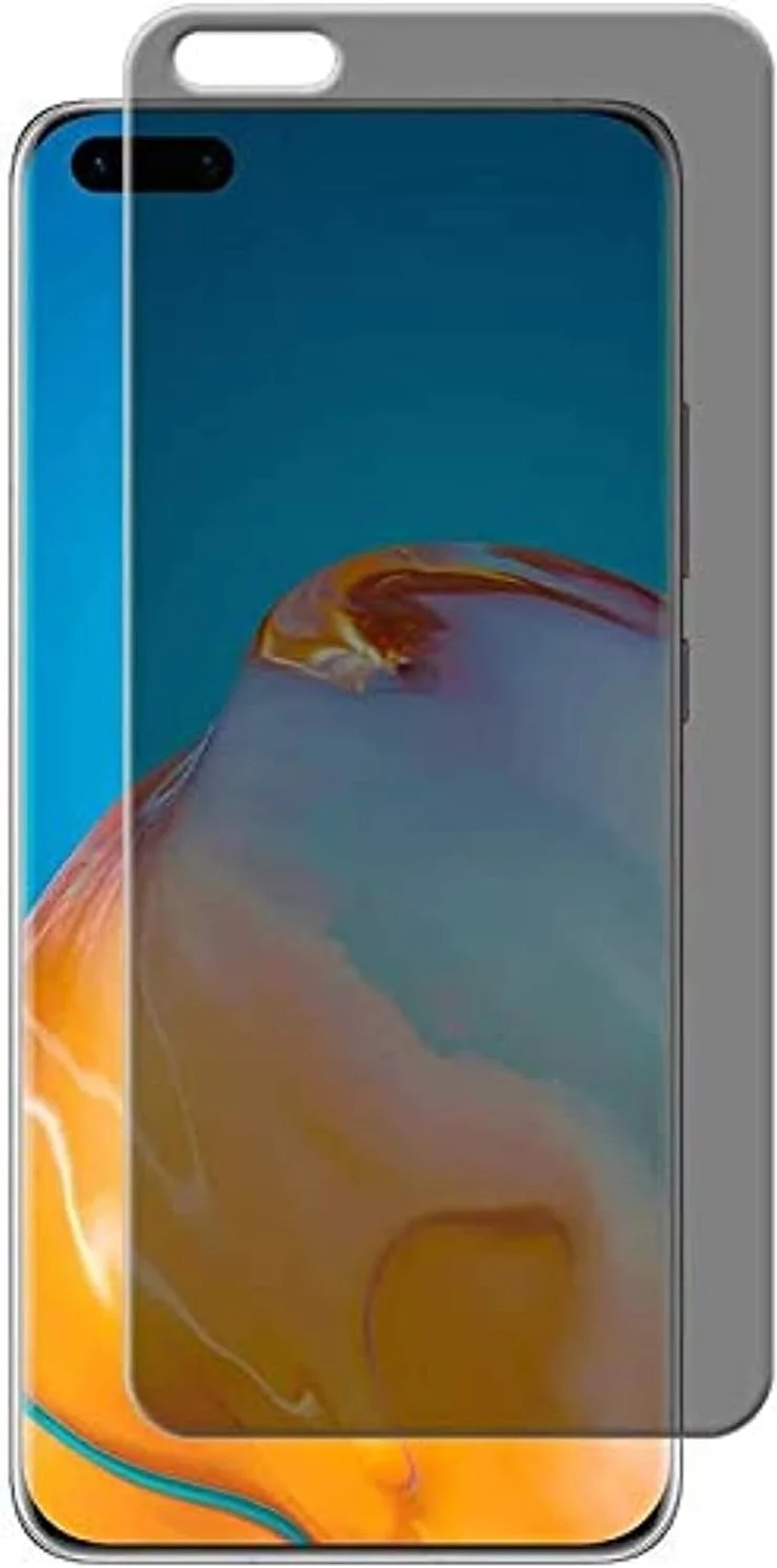 محافظ صفحه نمایش حریم خصوصی آل-هوتروشی Huawei P40 Pro / P40 Pro Plus، [پوشش کامل سه بعدی] [سختی 9H] [سازگار با قاب] فیلم شیشه ای حرارت دیده ضد جاسوسی