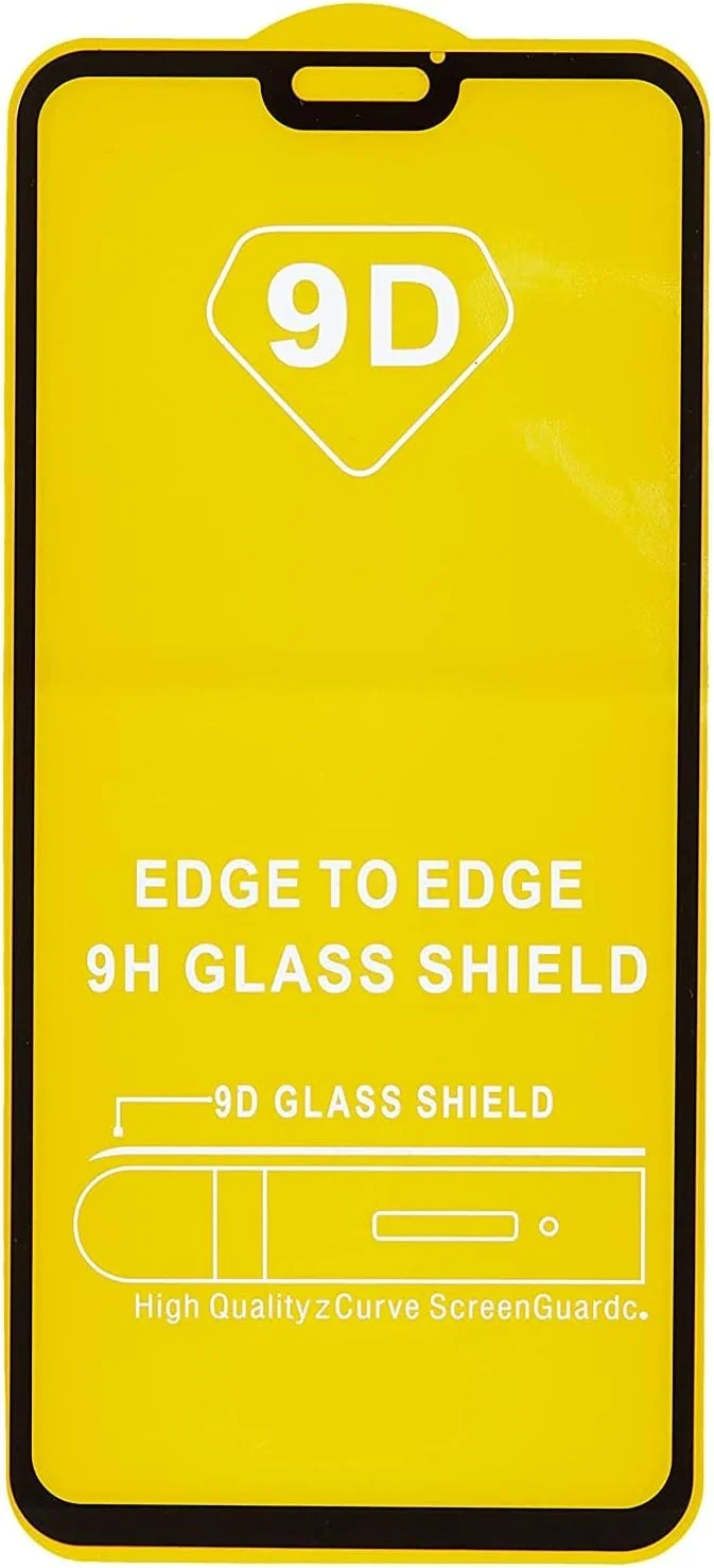 محافظ صفحه نمایش شیشه ای حرارت دیده 5D برای هوآوی Y9 2019 - مشکی