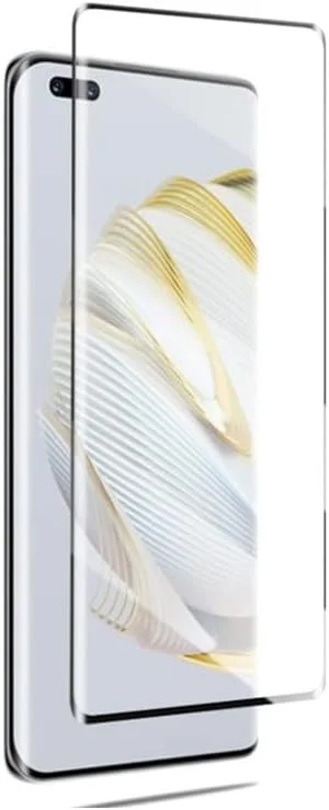 محافظ صفحه نمایش شیشه ای حرارت دیده Muzz Huawei Nova 10 Pro، لبه منحنی سه بعدی، وضوح بالا، ضد خش، سختی 9H، بدون حباب، سازگار با قاب برای Huawei nova 10 Pro (مشکی)
