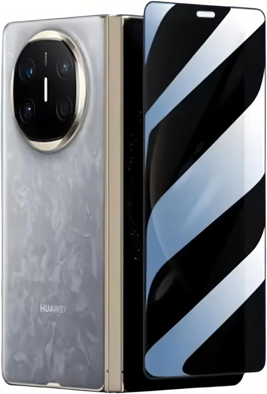 محافظ صفحه نمایش حریم خصوصی Gruattreay سازگار با Huawei Mate X6، [2 عدد] شیشه حرارت دیده، ضد خش با سختی 9H، محافظ صفحه نمایش خارجی بدون حباب