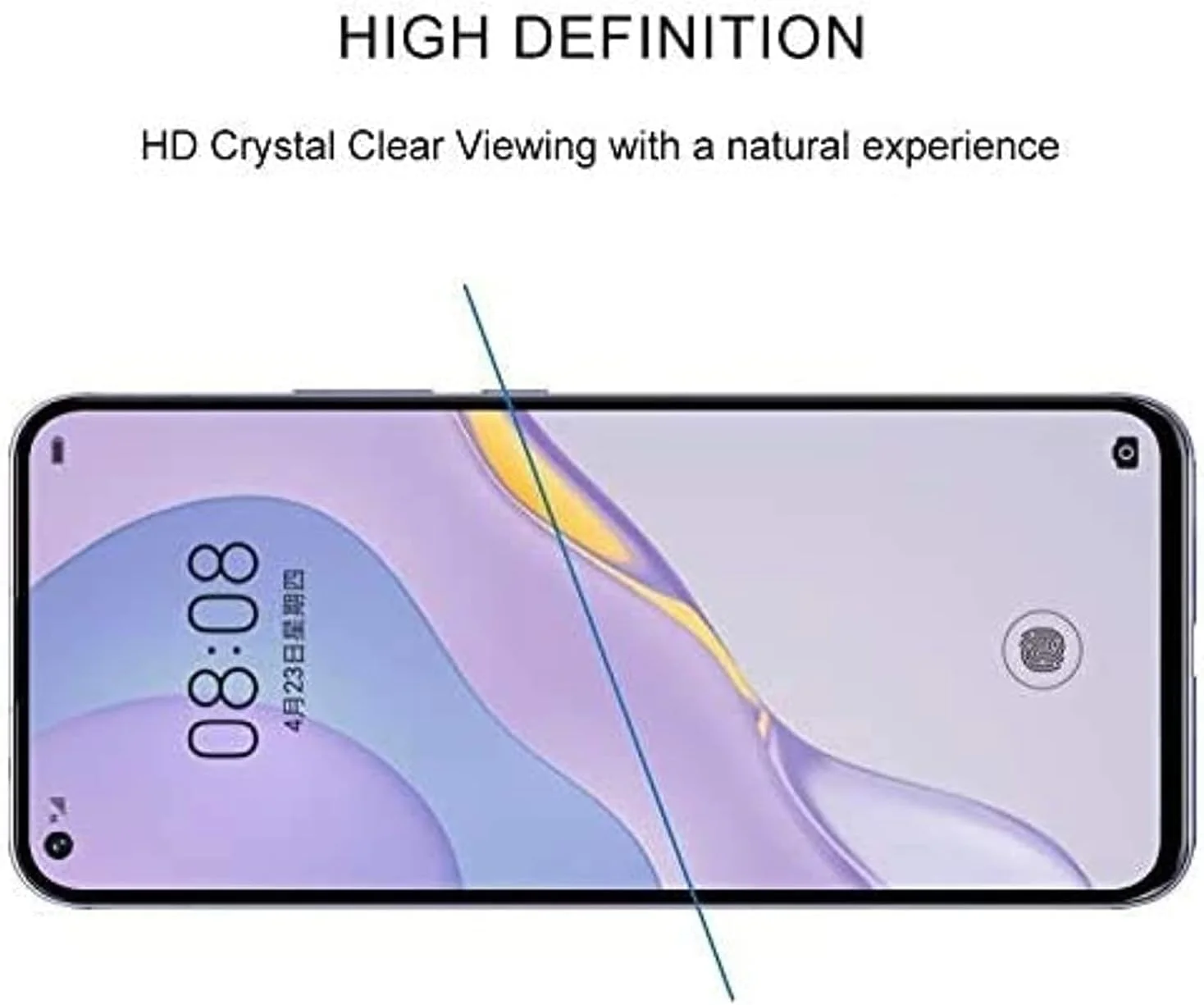 محافظ صفحه نمایش Al-HuTrusHi برای Huawei nova 7 5G، شیشه حرارت دیده، سختی 9H، شفافیت بالا، وضوح 99٪، لبه های قوس دار 5D (مشکی)