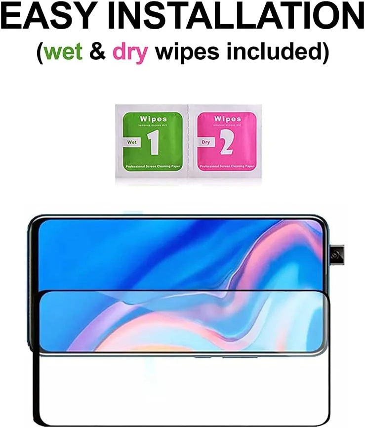 محافظ صفحه نمایش شیشه ای حرارت دیده برای هوآوی Y9 Prime مشکی