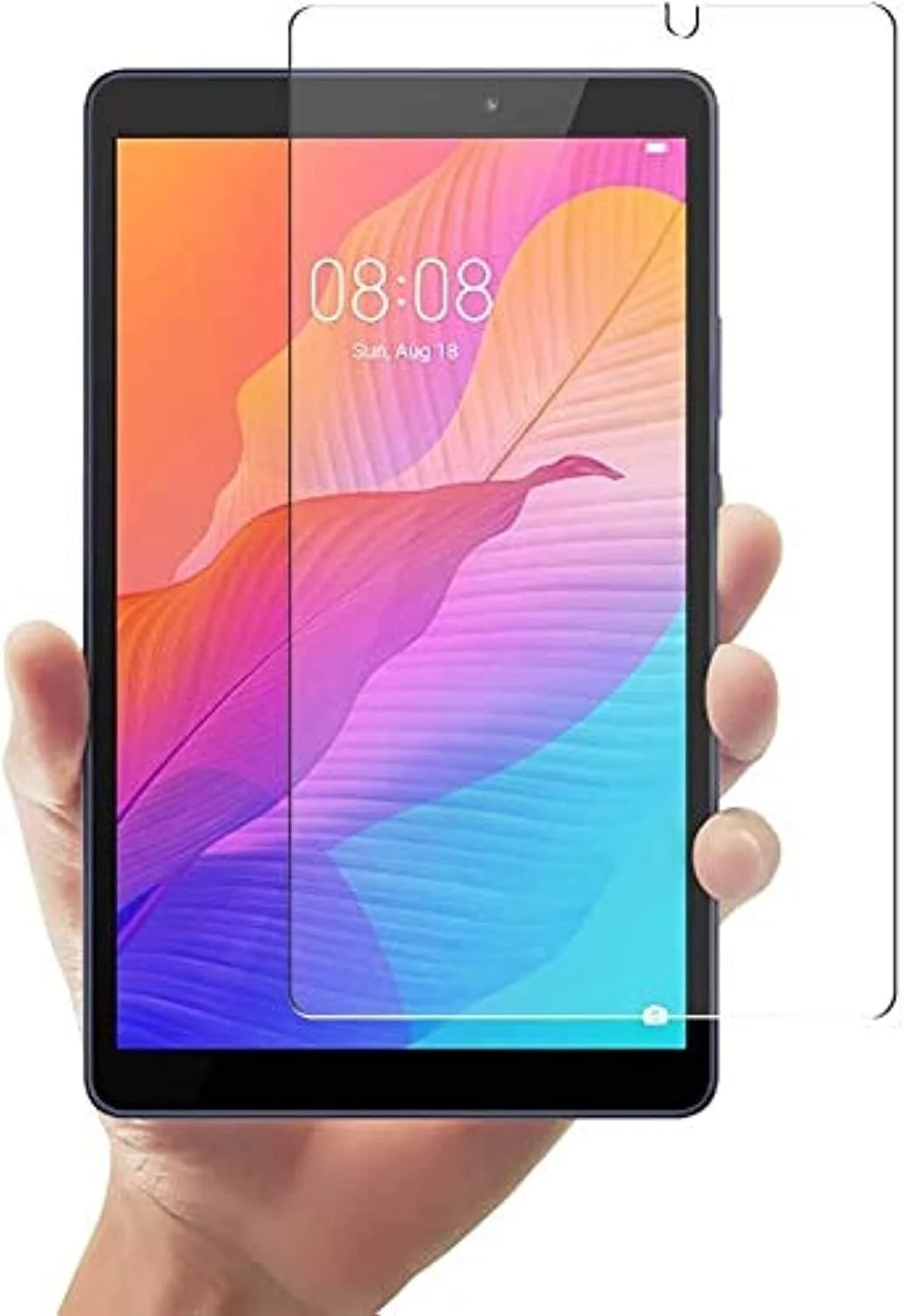 محافظ صفحه نمایش شیشه ای تمپرد Al-HuTrusHi برای هواوی Matepad T8 8.0 اینچ، ضد انفجار با سختی 9H، ضد اثر انگشت، وضوح بالا، ضد خش، ضد تابش نور