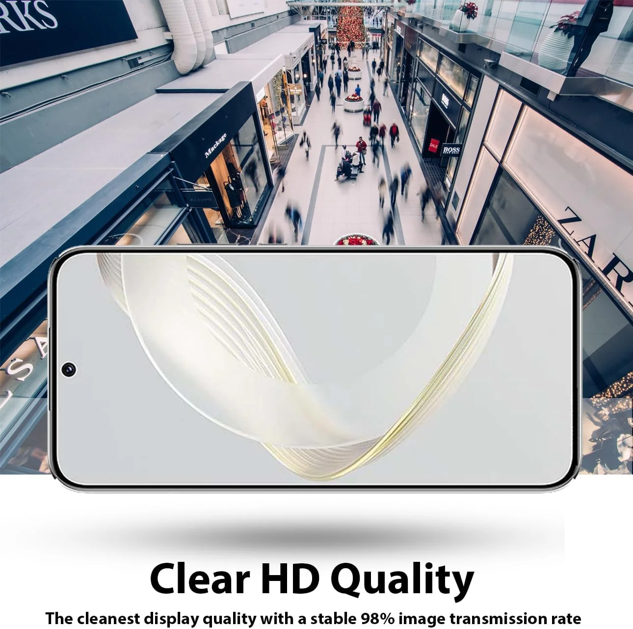 محافظ صفحه نمایش Al-HuTrusHi سازگار با هوآوی نوا 11، محافظ صفحه نمایش شیشه ای حرارت دیده [ضد تابش نور] [پوشش کامل HD] [نصب آسان] [سختی 9H]