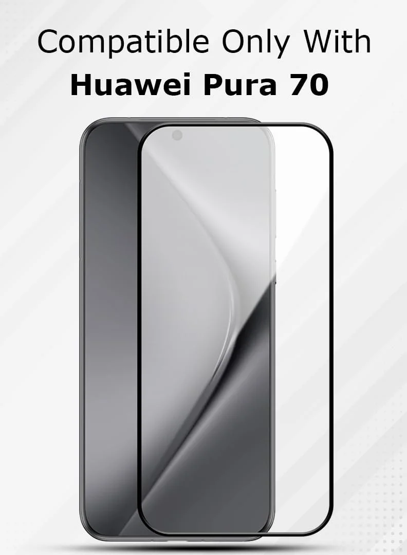محافظ صفحه نمایش شیشه ای حرارت دیده با سختی 9H برای گوشی هواوی Pura 70 سایز 6.6 اینچ، نصب آسان بدون حباب، پوشش کامل، ضد خش و حساس به لمس محافظ صفحه نمایش شیشه ای حرارت دیده با سختی 9H برای گوشی هواوی Pura 70 سایز 6.6 اینچ، نصب آسان بدون حباب، پوشش کامل، ضد خش و حساس به لمس