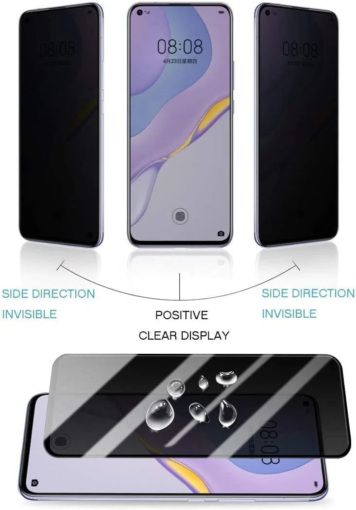 محافظ صفحه نمایش حریم خصوصی ضد تابش نور شیشه ای تمپر شده Al-HuTrusHi Huawei Nova 7 5G [لمس سه بعدی] [سازگار با قاب] بدون حباب