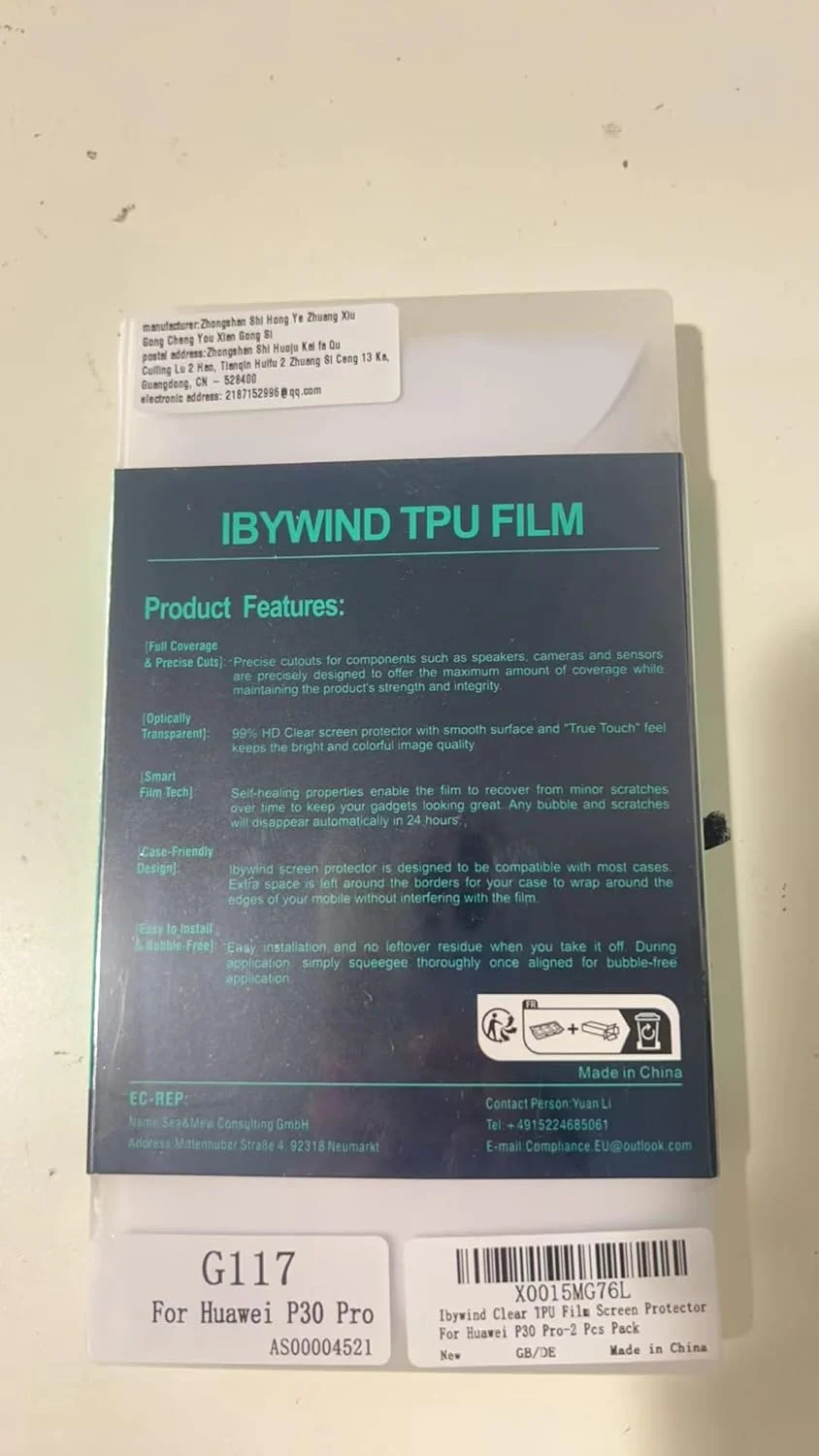 محافظ صفحه نمایش IBYWIND برای Huawei P30 Pro، بسته 2 عددی شیشه حرارت دیده با سختی 9H، همراه با 1 عدد محافظ لنز دوربین، 1 عدد فیلم فیبر کربن پشت، نصب آسان محافظ صفحه نمایش IBYWIND برای Huawei P30 Pro، بسته 2 عددی شیشه حرارت دیده با سختی 9H، همراه با 1 عدد محافظ لنز دوربین، 1 عدد فیلم فیبر کربن پشت، نصب آسان