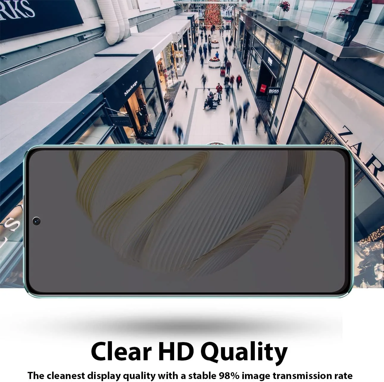 محافظ صفحه نمایش حریم خصوصی الحتروشی سازگار با محافظ صفحه نمایش Huawei nova 10 SE شیشه حرارت دیده [پوشش کامل HD] [مقاوم در برابر خراش]
