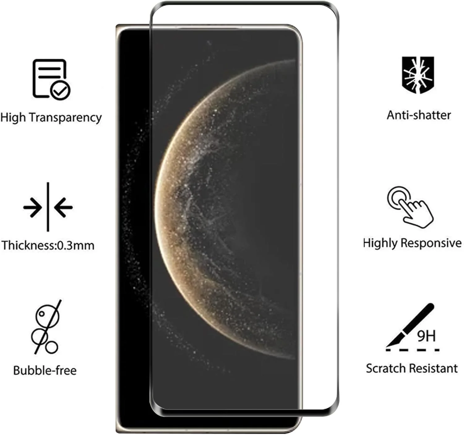 محافظ صفحه نمایش شیشه ای حرارت دیده سازگار با گوشی هوشمند تاشو HUAWEI Mate X6 به همراه محافظ لنز، سختی 9H ضد خش، مقاوم در برابر خراش نصب آسان [7.93 اینچ]