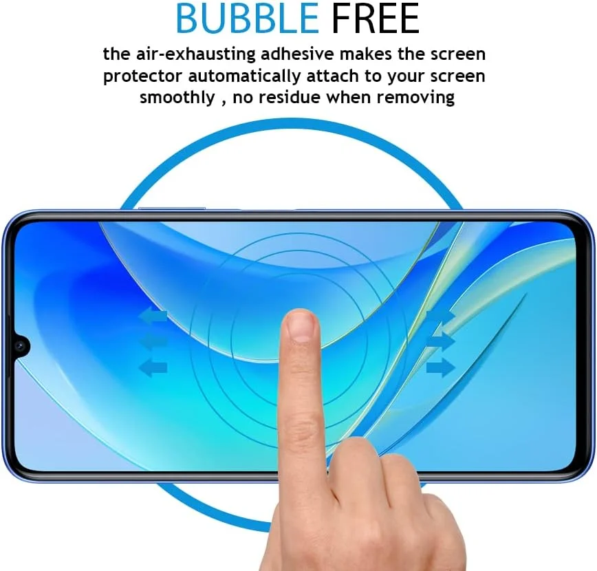 محافظ صفحه نمایش Al-HuTrusHi سازگار با Huawei nova Y70، شیشه حرارت دیده [ضد تابش نور] [پوشش کامل HD] [نصب آسان] [سختی 9H] [حساس به لمس] [ضد خرد شدن]