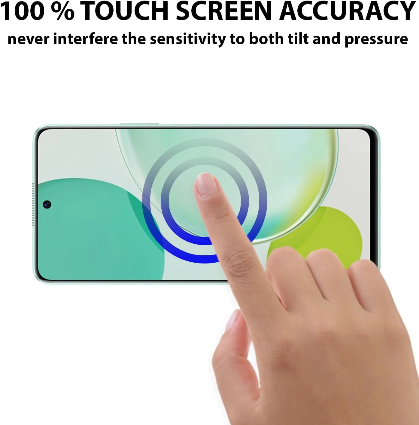 محافظ صفحه نمایش Al-HuTrusHi سازگار با Huawei nova 11i، محافظ صفحه نمایش شیشه ای حرارت دیده [ضد تابش نور] [پوشش کامل HD] [نصب آسان] [سختی 9H]