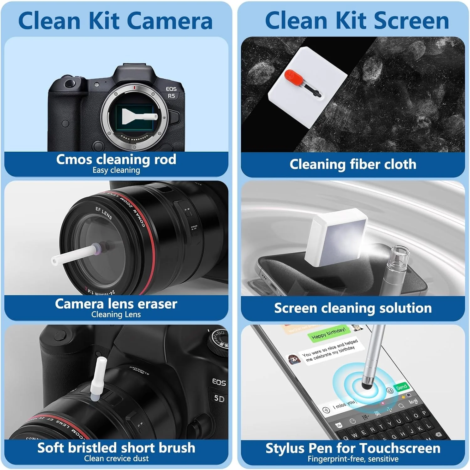 کیت تمیز کننده کامل تلفن 32 در 1 با تمیز کننده پورت شارژ، قلم استایلوس، ابزار سیم کارت، برس صفحه کلید، برس بلندگو و موارد دیگر برای نگهداری آیفون، ایرپاد، آیپد، مک بوک و لوازم الکترونیکی کیت تمیز کننده کامل تلفن 32 در 1 با تمیز کننده پورت شارژ، قلم استایلوس، ابزار سیم کارت، برس صفحه کلید، برس بلندگو و موارد دیگر برای نگهداری آیفون، ایرپاد، آیپد، مک بوک و لوازم الکترونیکی