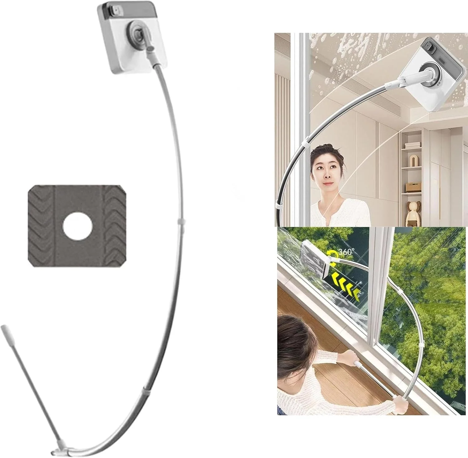 برس شیشه شوی KASTWAVE با دسته بلند، ابزار شیشه شوی منحنی، تی شیشه پاک کن، تی چند منظوره شیشه شوی با میله افزایش طول برای پنجره، درب شیشه ای، خودرو، کف منزل برس شیشه شوی KASTWAVE با دسته بلند، ابزار شیشه شوی منحنی، تی شیشه پاک کن، تی چند منظوره شیشه شوی با میله افزایش طول برای پنجره، درب شیشه ای، خودرو، کف منزل