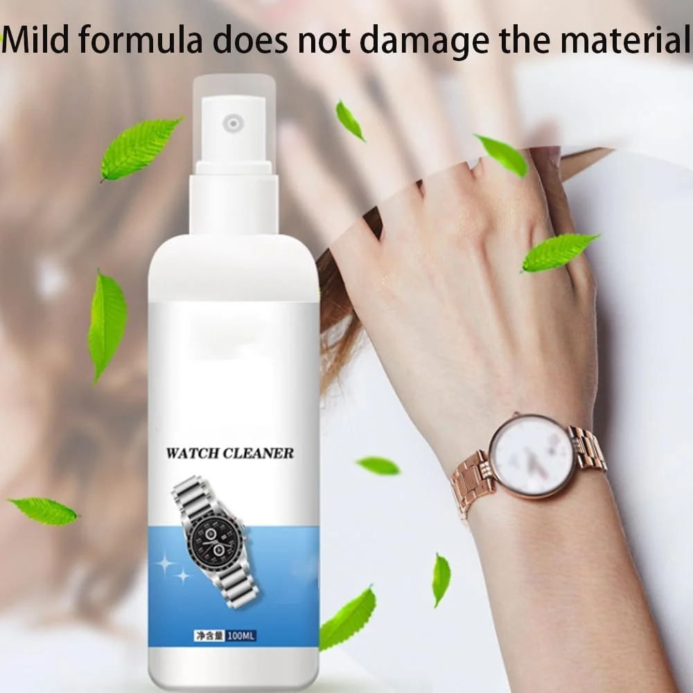 اسپری تمیز کننده بند ساعت برای بندهای فلزی و چرمی، محلول ایمن تمیز کننده ساعت استیل ضد زنگ، از بین برنده کثیفی، روغن و جرم، کیت تمیز کننده جواهرات و دستبند، استفاده آسان و ملایم (1 عدد) اسپری تمیز کننده بند ساعت برای بندهای فلزی و چرمی، محلول ایمن تمیز کننده ساعت استیل ضد زنگ، از بین برنده کثیفی، روغن و جرم، کیت تمیز کننده جواهرات و دستبند، استفاده آسان و ملایم (1 عدد)