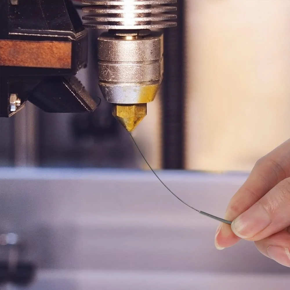 کیت ابزار تمیز کننده نازل پرینتر KASTWAVE شامل 13 قطعه - سوزن های استیل ضد زنگ 0.4 میلی متری به همراه 2 عدد موچین و تمیز کننده گرفتگی فیلامنت، لوازم جانبی پرینتر سه بعدی