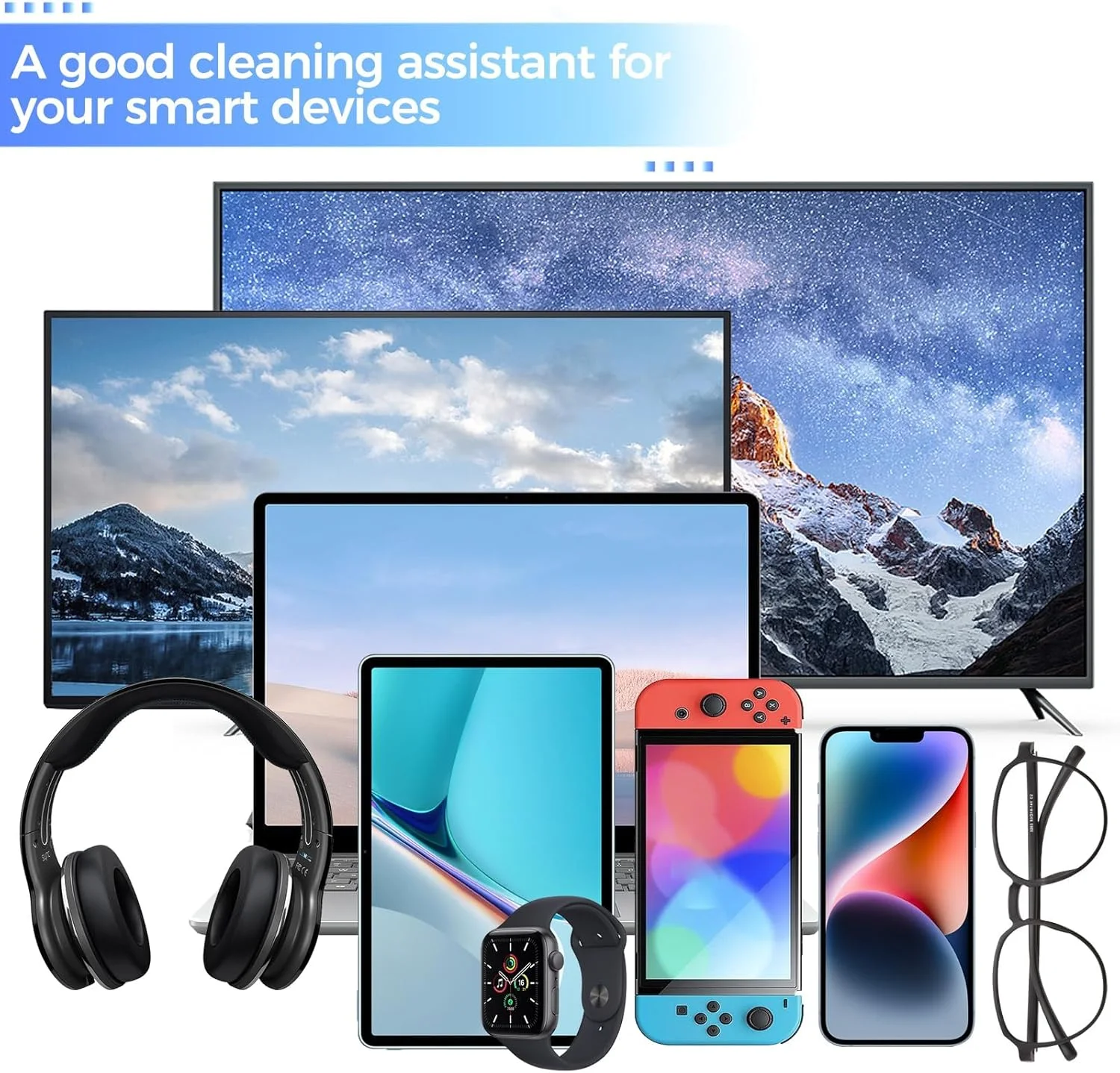 کیت تمیز کننده صفحه نمایش پریمیوم KASTWAVE – اسپری بدون چکه برای تلویزیون، کامپیوتر، تلفن و تبلت (200 میلی لیتر/6.7 اونس) به همراه پارچه میکروفایبر کیت تمیز کننده صفحه نمایش پریمیوم KASTWAVE – اسپری بدون چکه برای تلویزیون، کامپیوتر، تلفن و تبلت (200 میلی لیتر/6.7 اونس) به همراه پارچه میکروفایبر