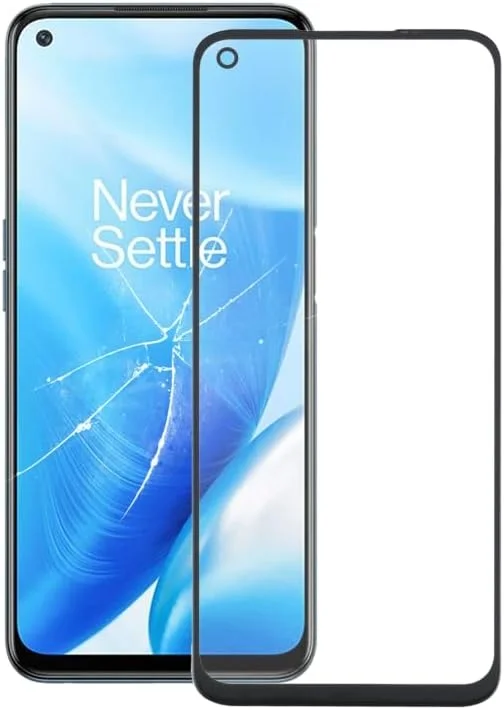 شیشه لنز بیرونی صفحه نمایش جلویی مشکی برای گوشی وان پلاس نورد N200 5G مدل DE2118 شیشه لنز بیرونی صفحه نمایش جلویی مشکی برای گوشی وان پلاس نورد N200 5G مدل DE2118