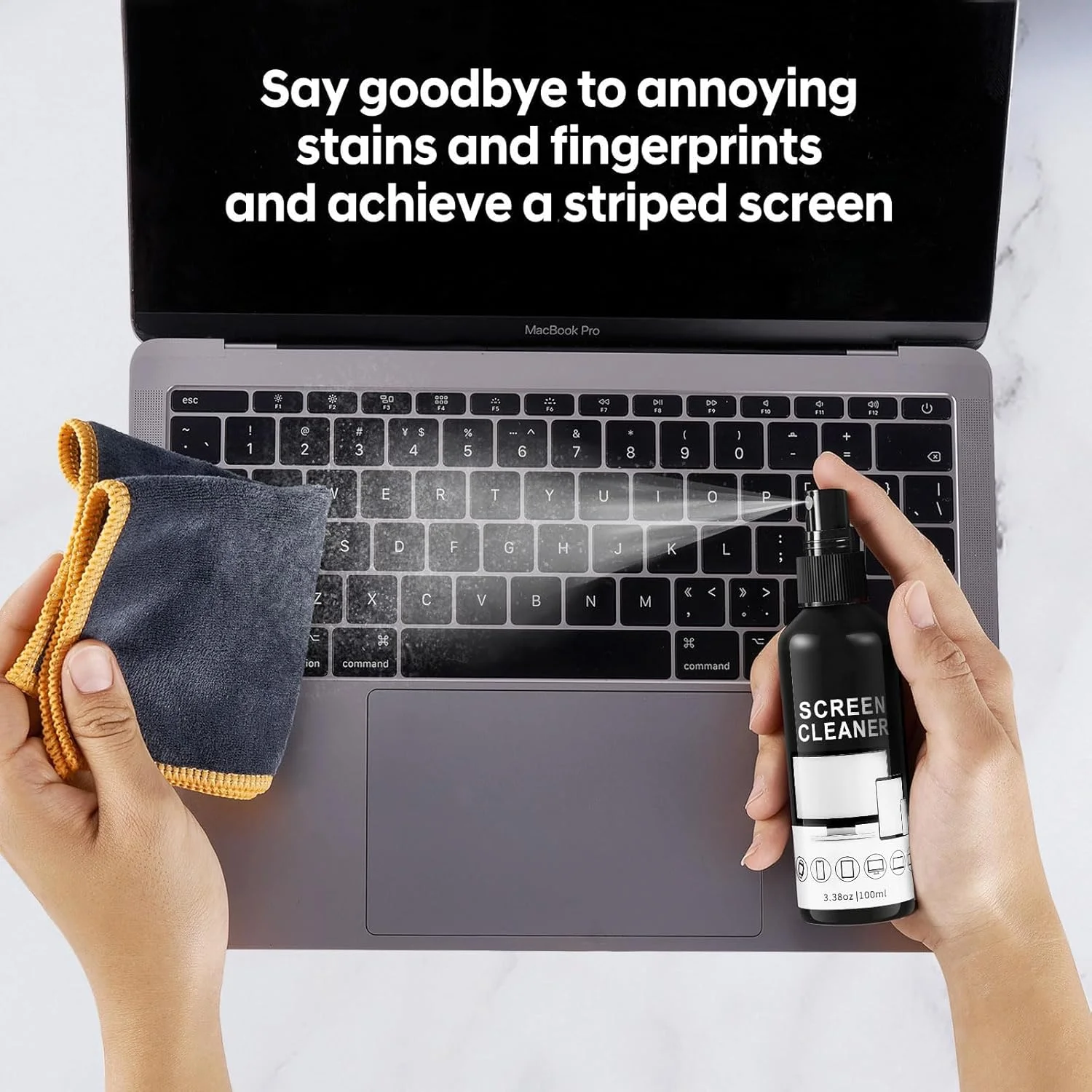 کیت اسپری تمیز کننده صفحه نمایش - تمیز کننده صفحه تلویزیون، کامپیوتر، تلفن هوشمند، لپ تاپ با پارچه میکروفایبر برای LCD، LED، OLED، MacBook، iPad، iPhone، نمایشگرهای خودرو (2 بسته) کیت اسپری تمیز کننده صفحه نمایش - تمیز کننده صفحه تلویزیون، کامپیوتر، تلفن هوشمند، لپ تاپ با پارچه میکروفایبر برای LCD، LED، OLED، MacBook، iPad، iPhone، نمایشگرهای خودرو (2 بسته)
