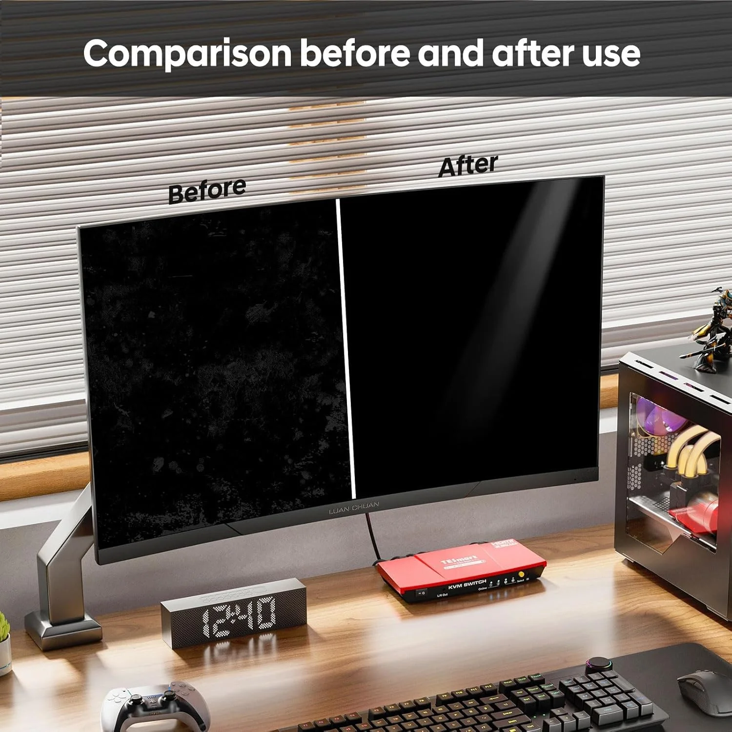 کیت اسپری تمیز کننده صفحه نمایش - تمیز کننده صفحه تلویزیون، کامپیوتر، تلفن هوشمند، لپ تاپ با پارچه میکروفایبر برای LCD، LED، OLED، MacBook، iPad، iPhone، نمایشگرهای خودرو (2 بسته) کیت اسپری تمیز کننده صفحه نمایش - تمیز کننده صفحه تلویزیون، کامپیوتر، تلفن هوشمند، لپ تاپ با پارچه میکروفایبر برای LCD، LED، OLED، MacBook، iPad، iPhone، نمایشگرهای خودرو (2 بسته)