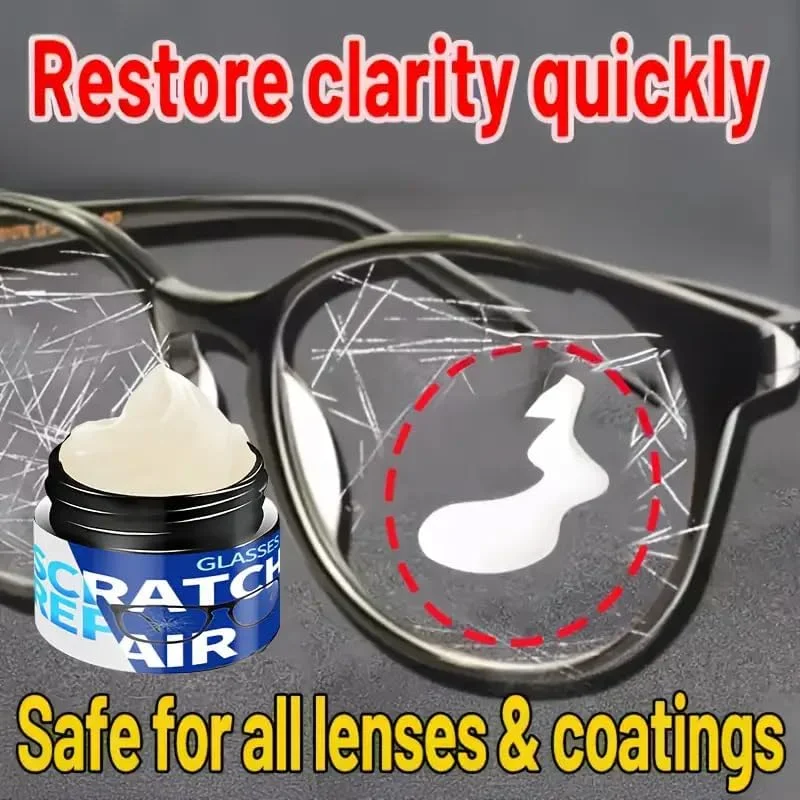 کیت خمیر تمیز کننده عینک، مجموعه تعمیر و تمیز کننده لنز با اسفنج و پارچه، خمیر ضد مه برای عینک، عینک آفتابی، عینک محافظ، دوربین، ساعت، صفحه نمایش تلفن