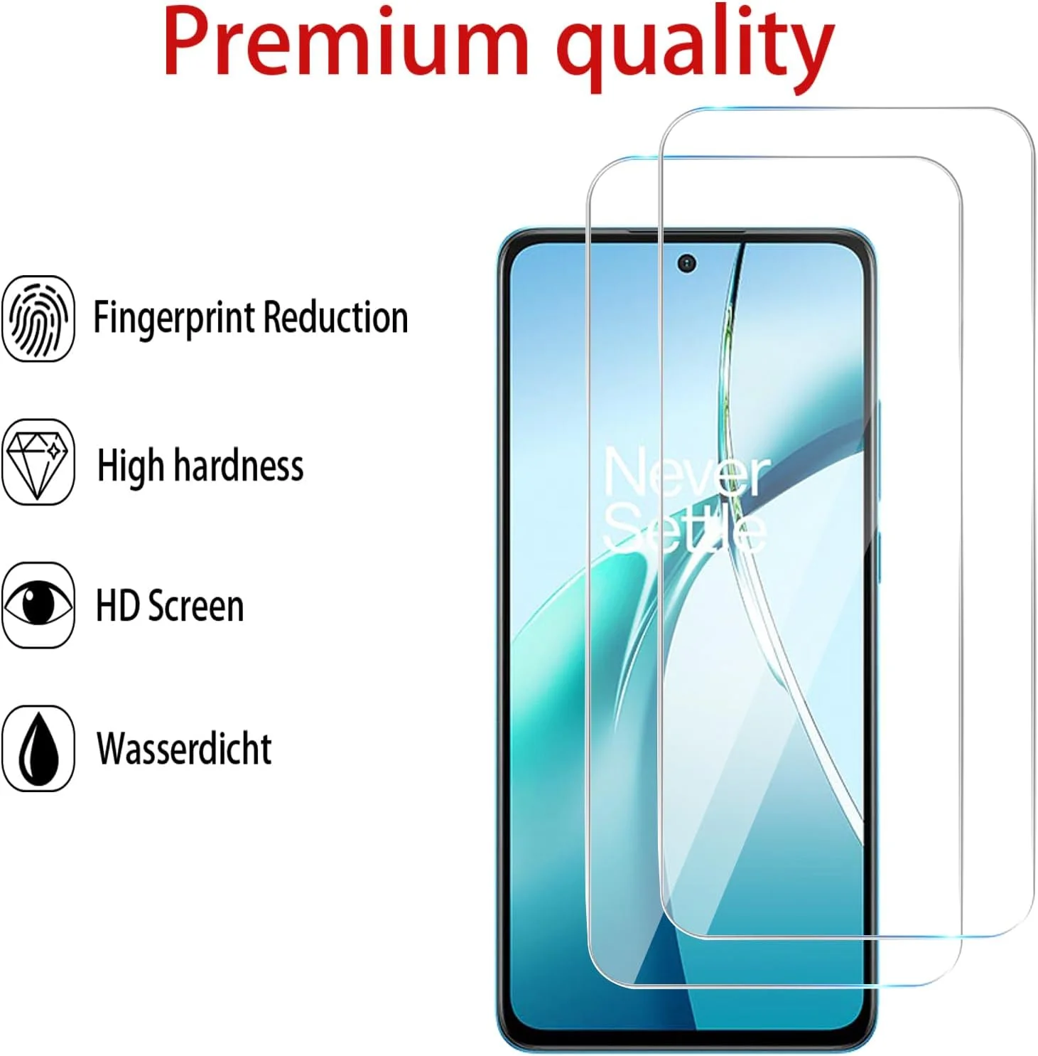 GMUJIAO [2+2 قطعه سازگار با OnePlus Nord CE4 Lite محافظ صفحه نمایش و محافظ دوربین عقب، سختی 9H [ضد خش]