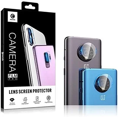 محافظ لنز دوربین شیشه ای حرارت دیده Koubobo برای Oneplus 7T، دو عدد، 0.15 میلی متر، 9H، لبه گرد 2.5D، جدید