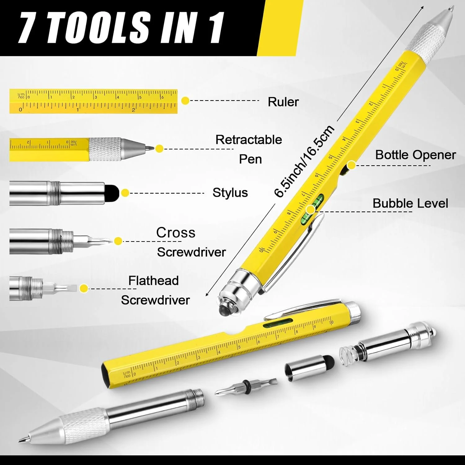 مجموعه هدیه 10 عددی Tandefio برای روز پدر، هدیه پدر از طرف پسر و دختر، بهترین هدیه برای پدر، مجموعه ابزار چند منظوره، هدیه مردانه، ابزار چند منظوره برای کمپینگ، خانه، تعمیر سریع دوچرخه به همراه جعبه هدیه