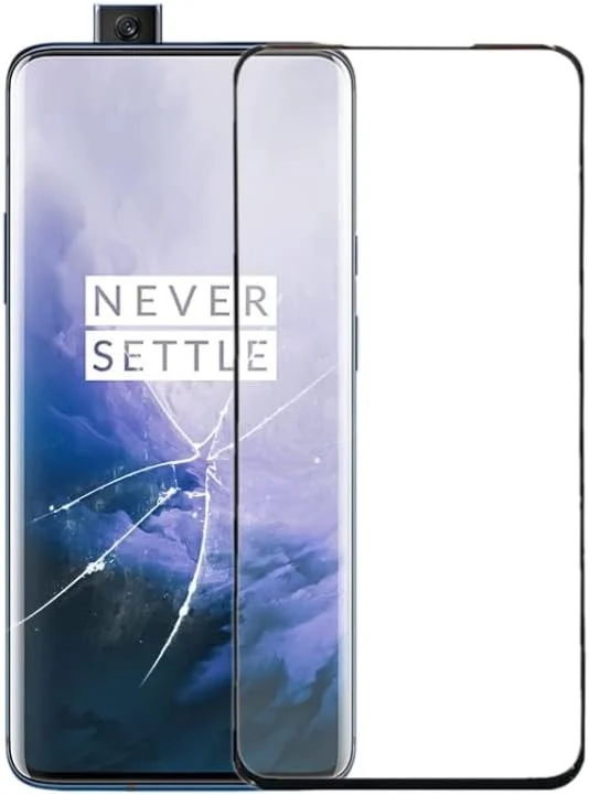 لنز شیشه ای بیرونی صفحه نمایش جلویی گوشی موبایل OnePlus 7 Pro به همراه چسب شفاف نوری OCA، قطعات جایگزین