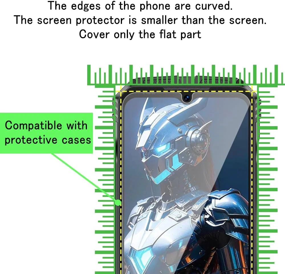 بسته 3 عددی محافظ صفحه نمایش Tzstz برای Doogee V30 Pro 5G، سختی 9H، ضد خش، محافظ صفحه نمایش شیشه ای حرارت دیده OnePlus Nord 2T