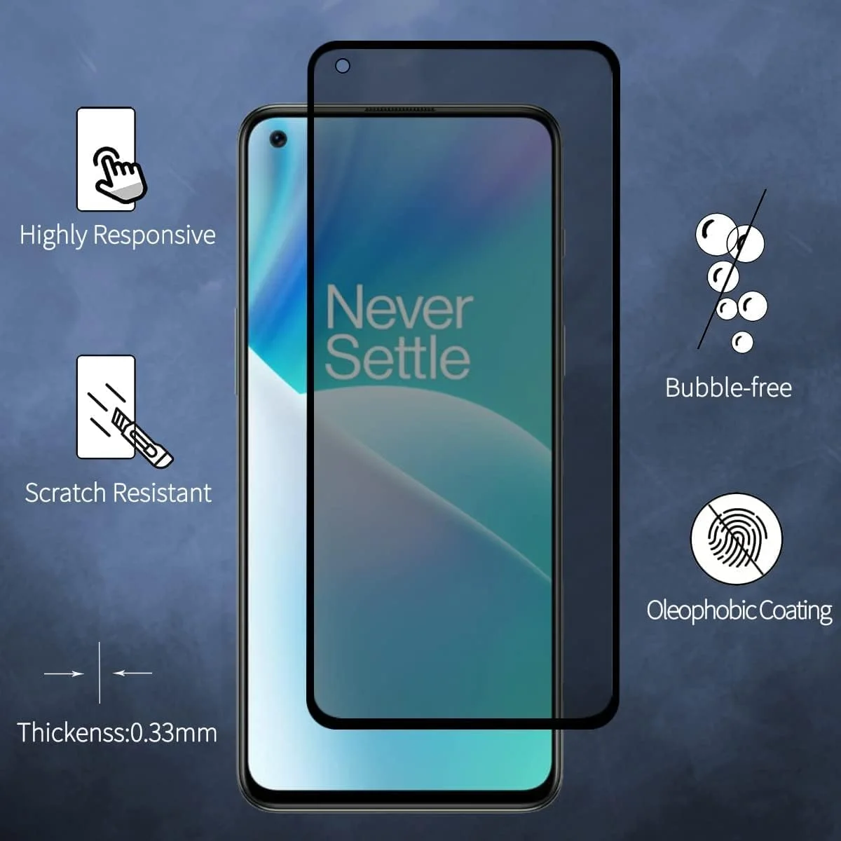 محافظ صفحه نمایش حریم خصوصی Muzz برای وان پلاس Nord 2T، فیلم شیشه ای حرارت دیده ضد جاسوسی، سختی 9H، مقاوم در برابر خراش، محافظ صفحه نمایش شیشه ای حرارت دیده ضد جاسوسی بدون حباب برای وان پلاس Nord 2T 5G محافظ صفحه نمایش حریم خصوصی Muzz برای وان پلاس Nord 2T، فیلم شیشه ای حرارت دیده ضد جاسوسی، سختی 9H، مقاوم در برابر خراش، محافظ صفحه نمایش شیشه ای حرارت دیده ضد جاسوسی بدون حباب برای وان پلاس Nord 2T 5G