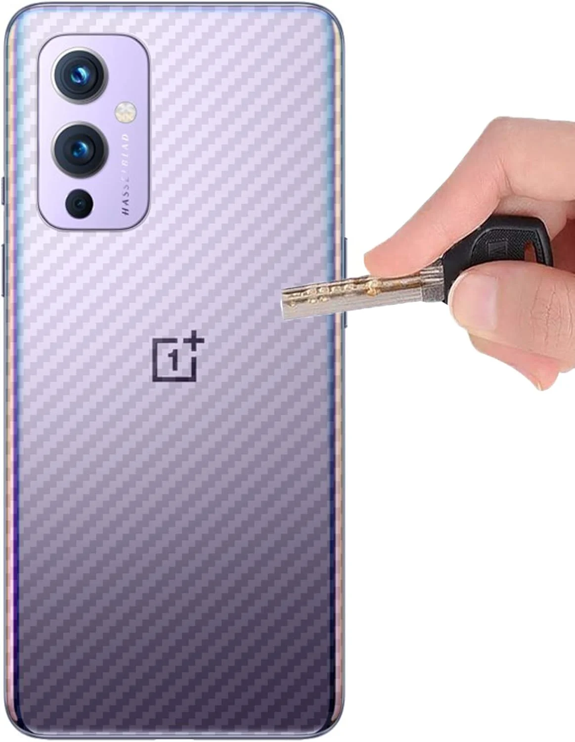 محافظ پشت نوکر برای OnePlus 9، [بسته 4 عددی] فیلم پشتی نرم و ضد خش فوق العاده نازک 0.1 میلی متری، [ضد اثر انگشت] [ضد لغزش] [شفاف]