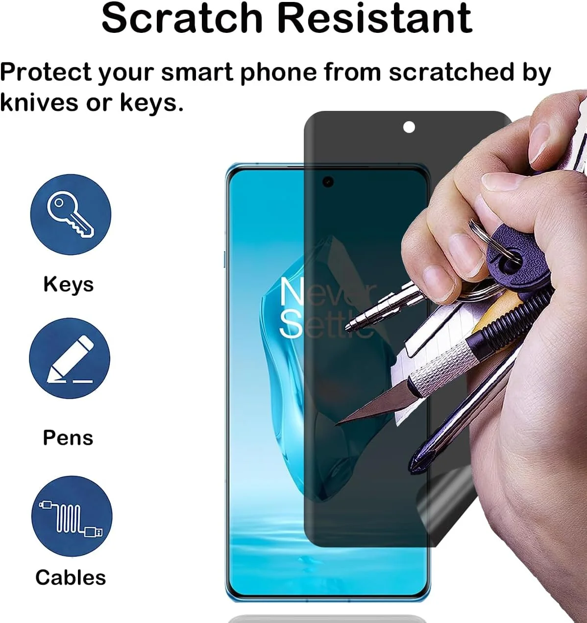 محافظ صفحه نمایش حریم خصوصی BCHKLAI برای OnePlus 12R 5G [بسته 2 عددی]، فیلم محافظ صفحه نمایش حریم خصوصی، مقاوم در برابر خش، ضد اثر انگشت، بدون حباب، محافظ صفحه نمایش TPU انعطاف پذیر ضد جاسوسی برای OnePlus 12R