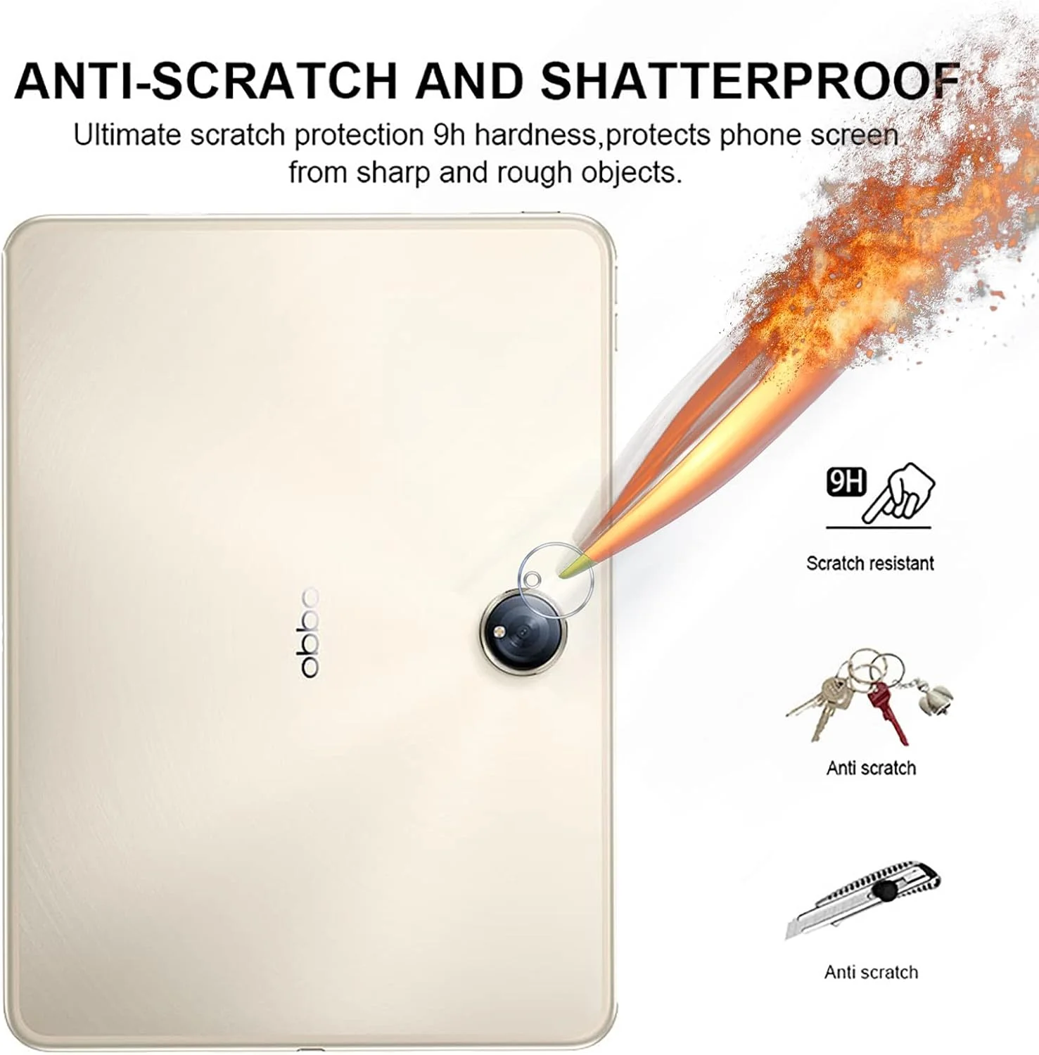 GMUJIAO [2 + 2 تکه] سازگار با OnePlus Pad 11.6 اینچی محافظ صفحه نمایش و محافظ دوربین عقب، سختی 9H [ضد خش]