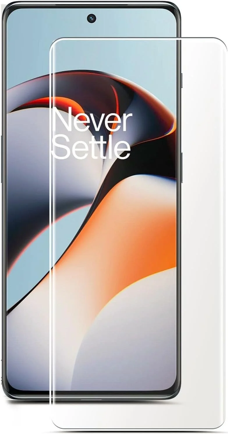 محافظ صفحه نمایش شیشه ای حرارت دیده منحنی Wtech Premium با چسب UV کامل و پوشش کامل برای OnePlus 11R 5G 2023، شفاف محافظ صفحه نمایش شیشه ای حرارت دیده منحنی Wtech Premium با چسب UV کامل و پوشش کامل برای OnePlus 11R 5G 2023، شفاف