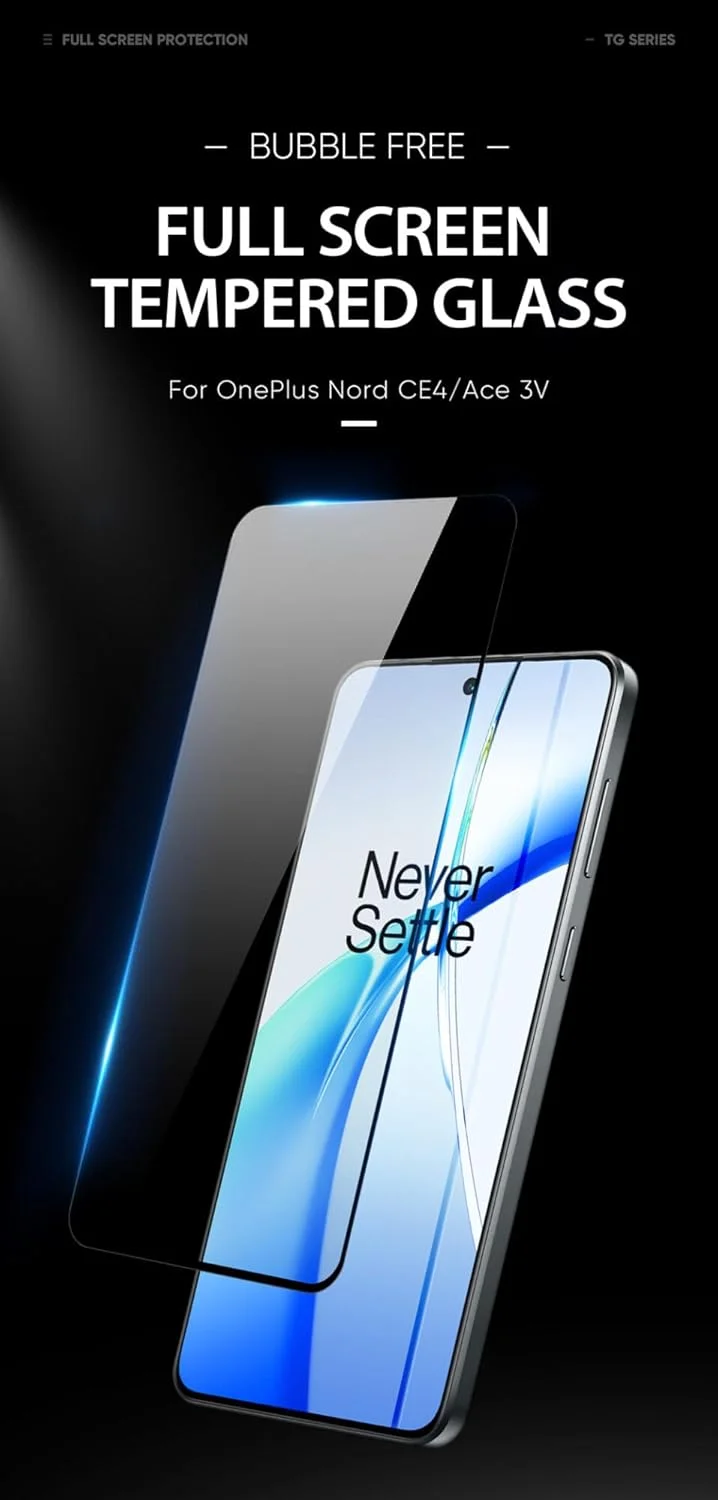 محافظ صفحه نمایش OIATROE [بسته 2 عددی] برای OnePlus Nord CE4/Oppo K12، محافظ صفحه نمایش شیشه ای حرارت دیده ممتاز فوق العاده باریک HD 2.5D Pro-Fit - مشکی