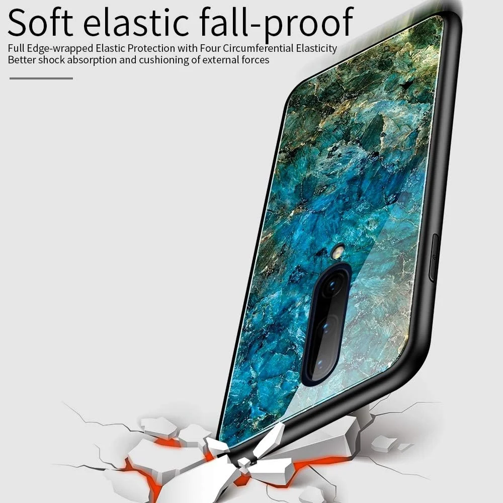 قاب محافظ شیشه ای مقاوم در برابر ضربه + TPU برای OnePlus 7 (سحابی رنگارنگ) Dalee (رنگ: سحابی رنگارنگ)