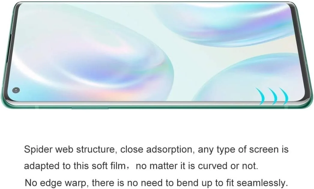 محافظ صفحه نمایش گوشی موبایل CHENCHUAN برای OnePlus 8، 2 عدد، Hat-Prince، فیلم هیدروژل ضد انفجار 0.1 میلی متری 3D با پوشش کامل صفحه نمایش، لوازم جانبی تلفن همراه