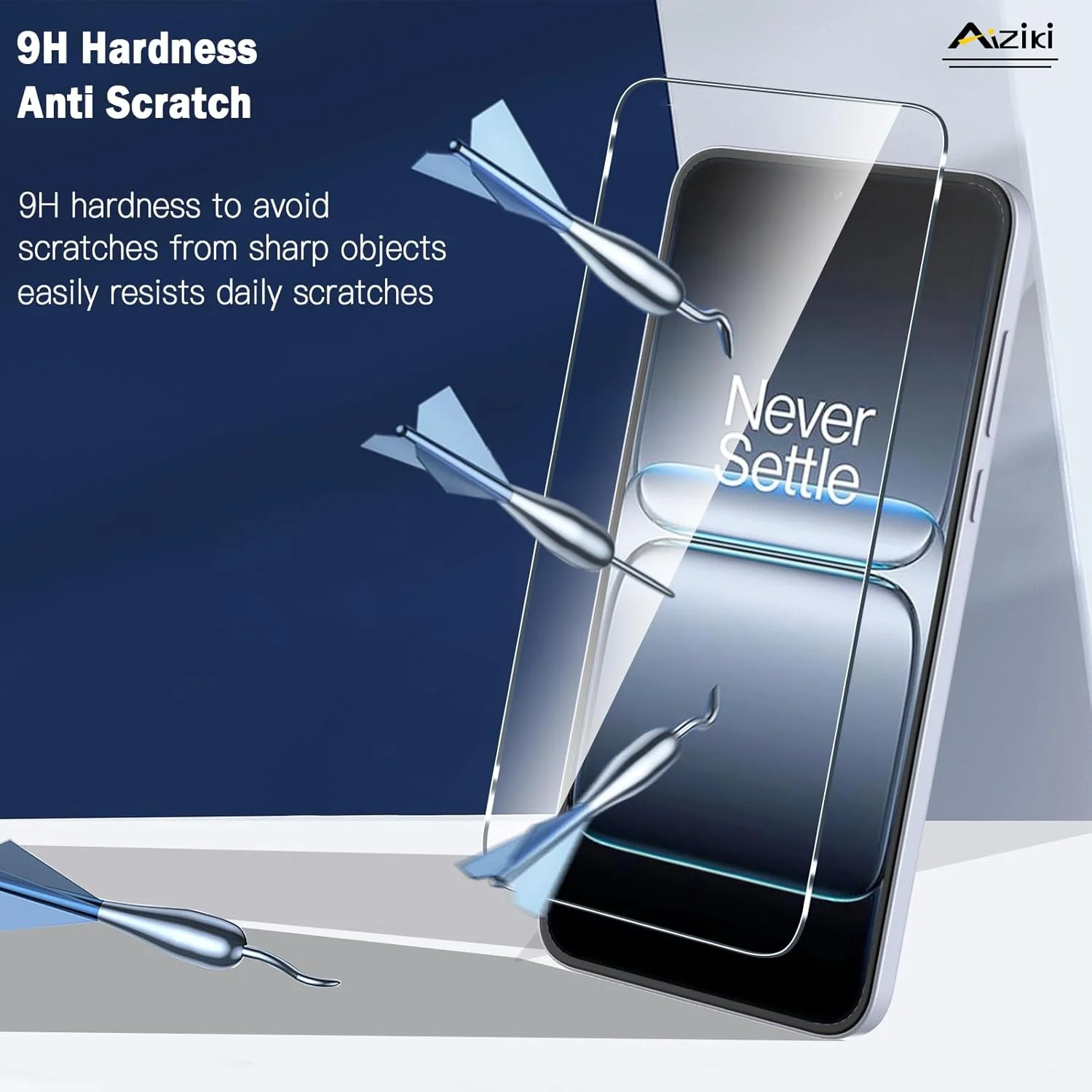 محافظ صفحه نمایش شیشه ای حرارت دیده Aiziki بسته 2 عددی برای North 5/CE5 (0.33 میلی متر HD فوق العاده شفاف) محافظ شیشه ای با سختی 9H برای North 5/CE5