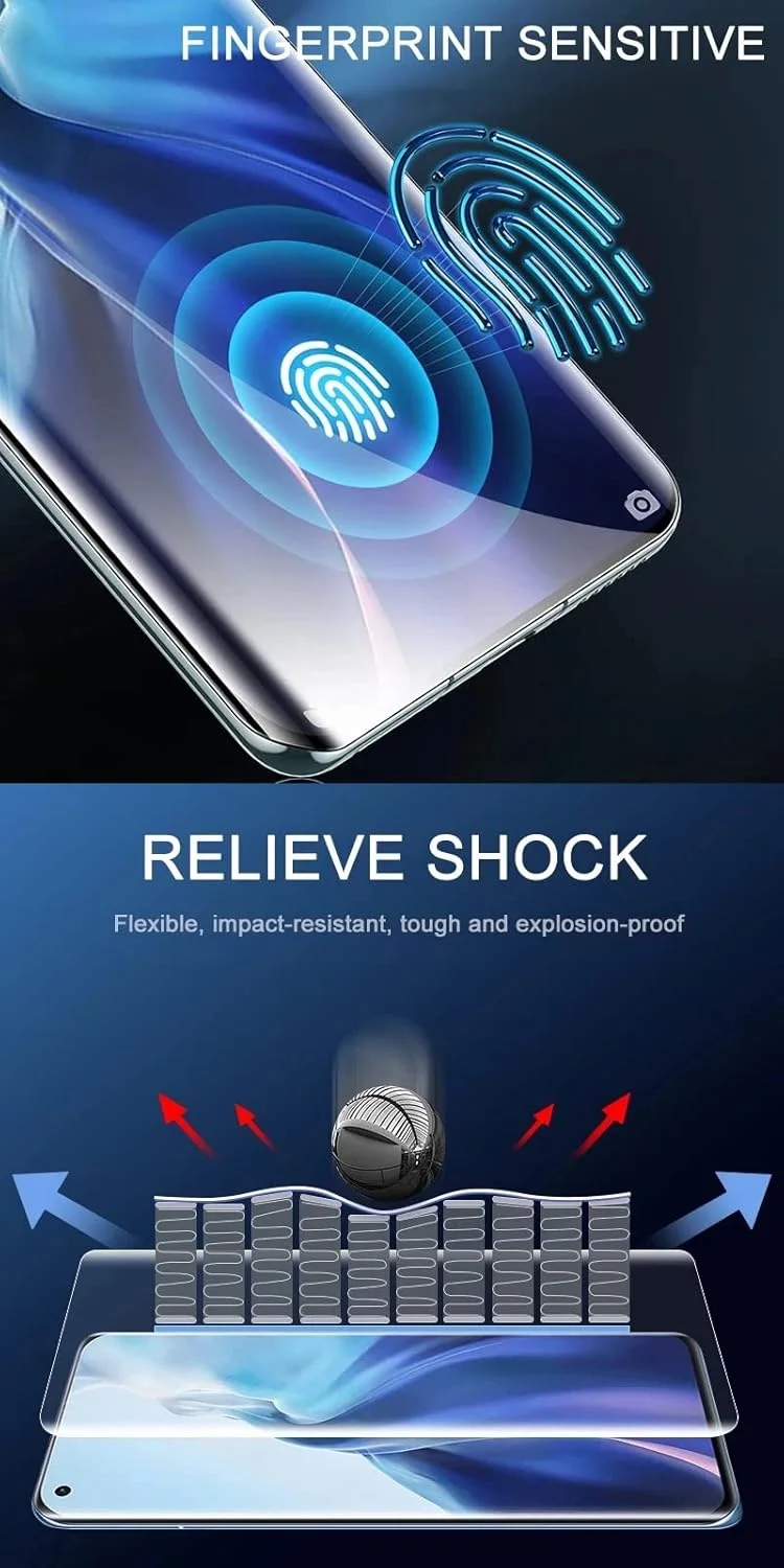 محافظ صفحه نمایش هیدروژلی Snailcanfly برای OnePlus Nord 5 5G با ابعاد 6.83 اینچ، فیلم محافظ صفحه نمایش انعطاف پذیر هیدروژلی، فیلم نرم TPU، پوشش فیلم، باز کردن قفل اثر انگشت، بسته 2 عددی