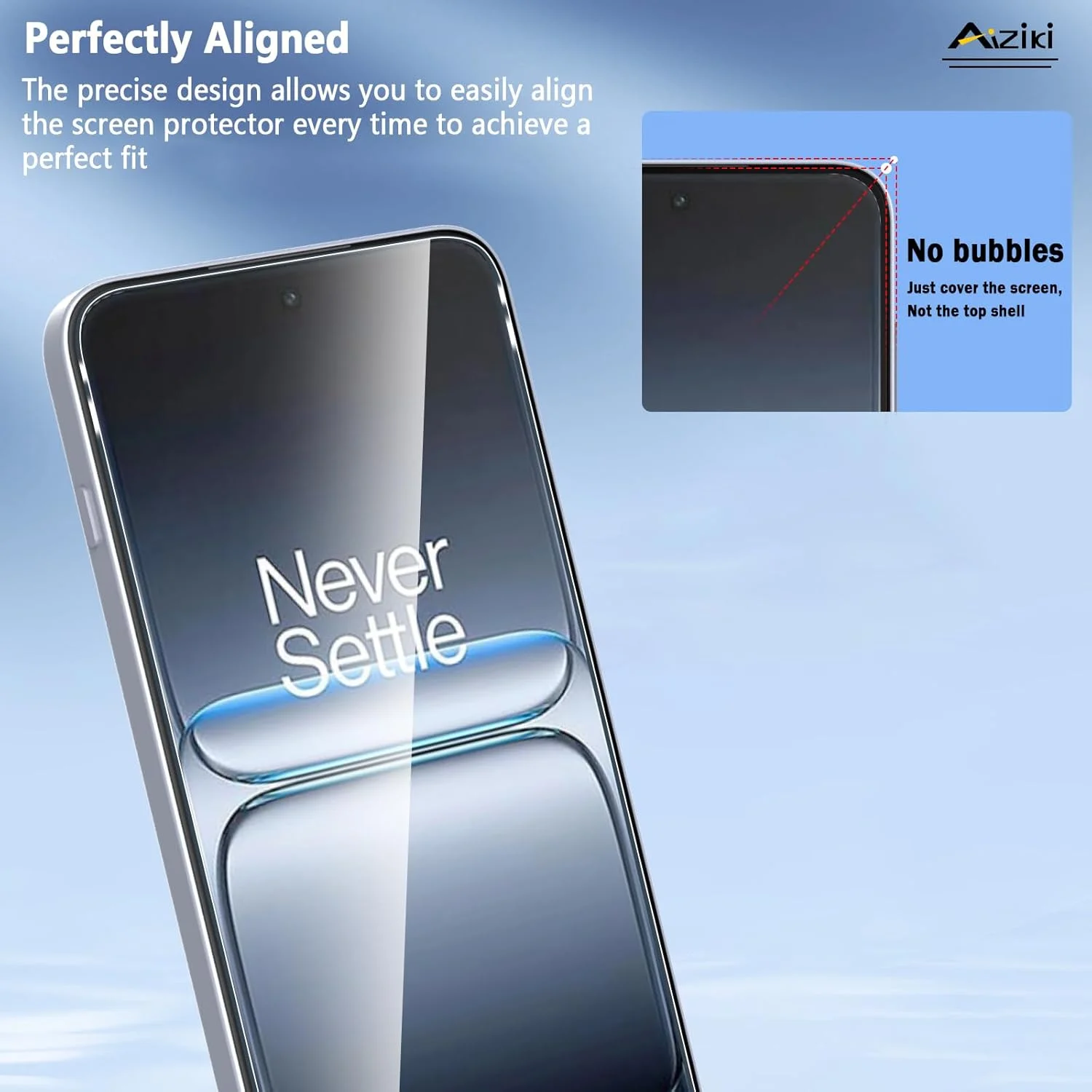 محافظ صفحه نمایش شیشه ای حرارت دیده Aiziki بسته 2 عددی برای North 5/CE5 (0.33 میلی متر HD فوق العاده شفاف) محافظ شیشه ای با سختی 9H برای North 5/CE5