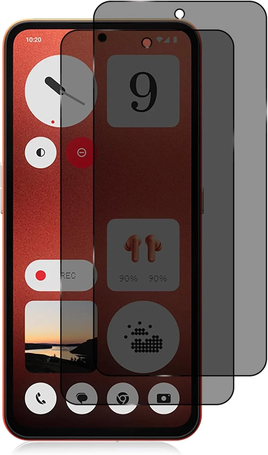 محافظ صفحه نمایش حریم خصوصی NicMool برای گوشی ناتینگ CMF Phone 1، بسته 2 عددی فیلم شیشه ای حرارت دیده ضد جاسوسی برای ناتینگ CMF Phone 1