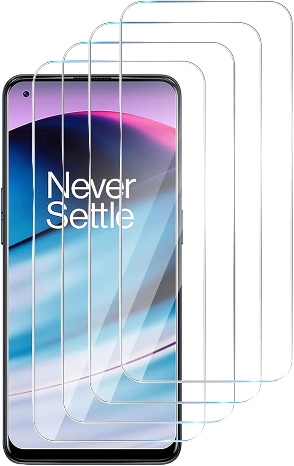 محافظ صفحه نمایش شیشه ای GMUJIAO سازگار با OnePlus Nord N20 5G [بسته 4 عددی]، فیلم شیشه ای حرارت دیده، محافظت عالی در برابر شکستن، سختی 9H - شفاف