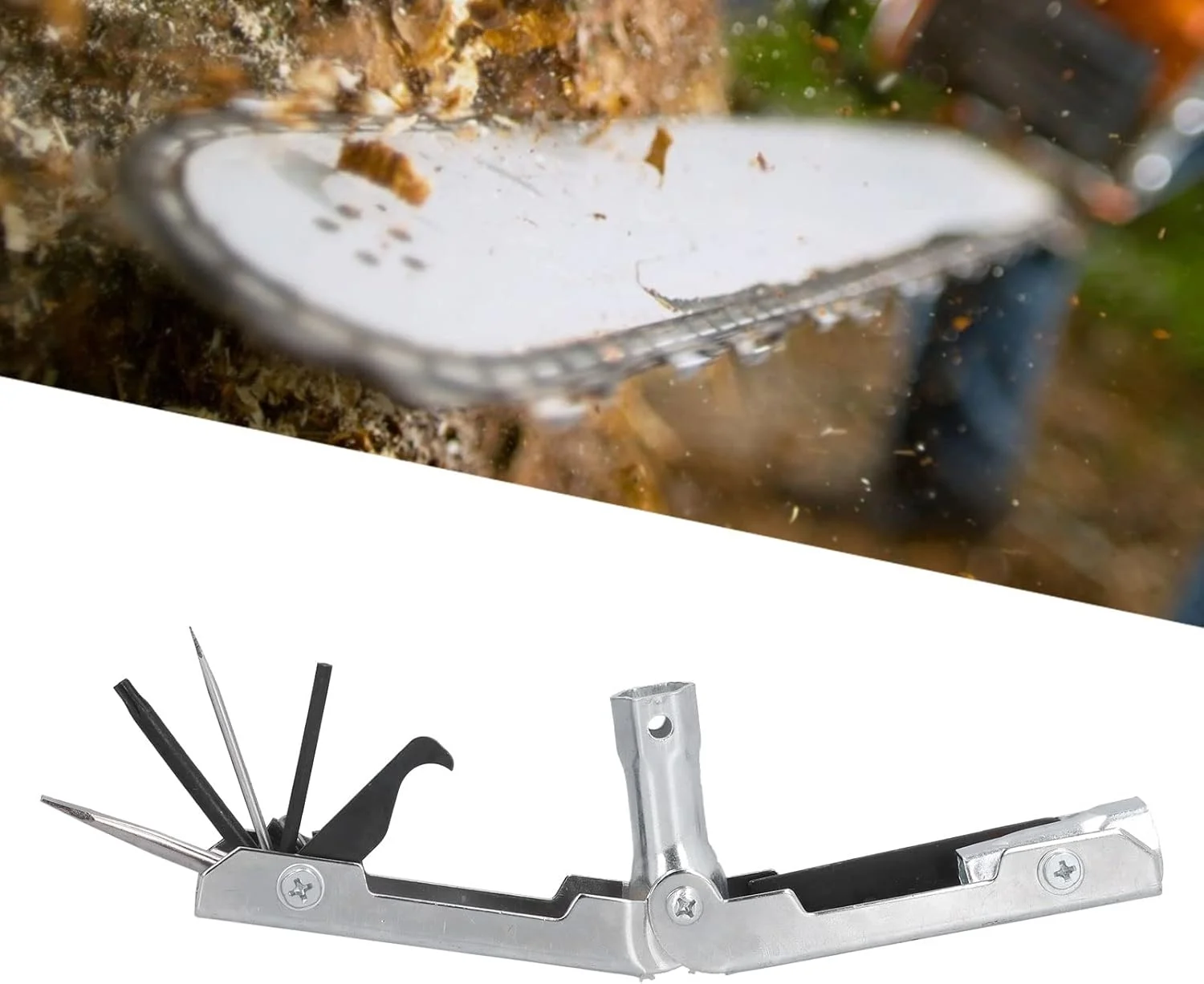 مجموعه ابزار چند منظوره NDNCZDHC، ابزار اره برقی همه کاره با سوکت پیچ گوشتی، انبر چند ابزاره برای اره زنجیری باغبانی، کمپینگ، تعمیرات ساده