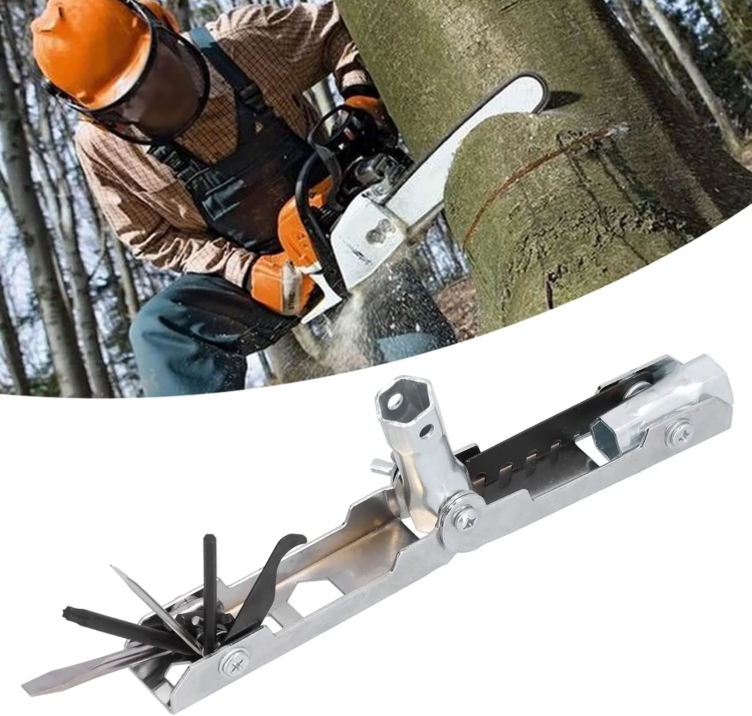 مجموعه ابزار چند منظوره NDNCZDHC، ابزار اره برقی همه کاره با سوکت پیچ گوشتی، انبر چند ابزاره برای اره زنجیری باغبانی، کمپینگ، تعمیرات ساده