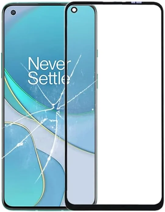 شیشه لنز بیرونی صفحه نمایش جلوی گوشی وان پلاس 8T (مشکی)