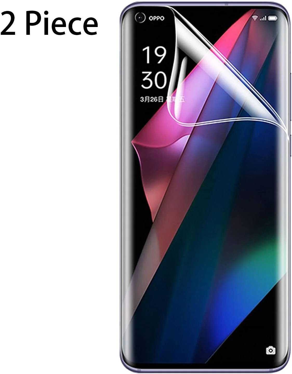 محافظ صفحه نمایش سازگار با Oneplus 9 Pro، 2 عدد فیلم محافظ صفحه نمایش جلو سازگار با Oneplus 9 Pro ضد خش و بدون حباب (شفاف)