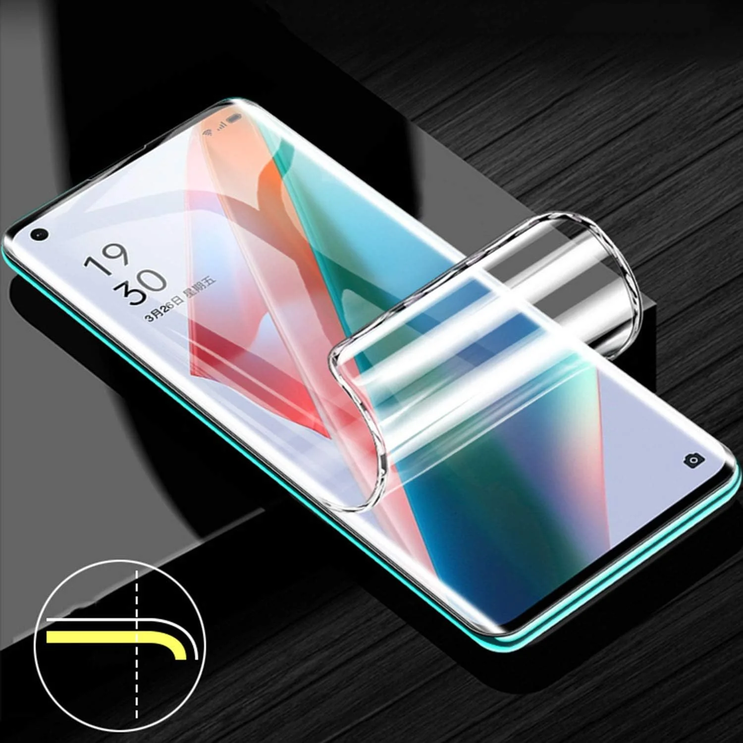 محافظ صفحه نمایش سازگار با Oneplus 9 Pro، 2 عدد فیلم محافظ صفحه نمایش جلو سازگار با Oneplus 9 Pro ضد خش و بدون حباب (شفاف)